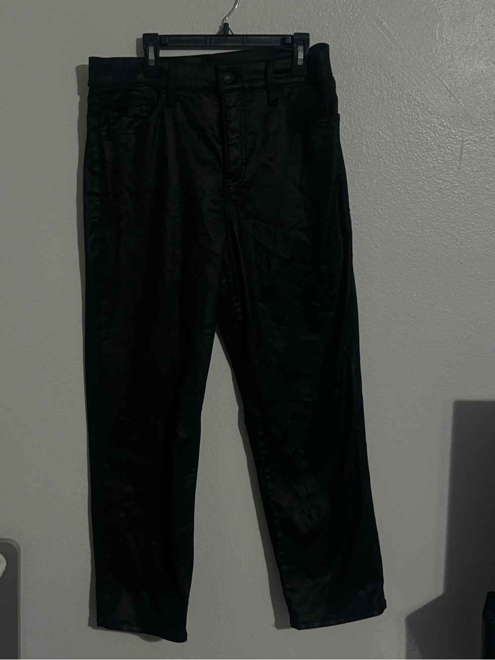 Express Straight Ankle High-Rise Jeans in Black